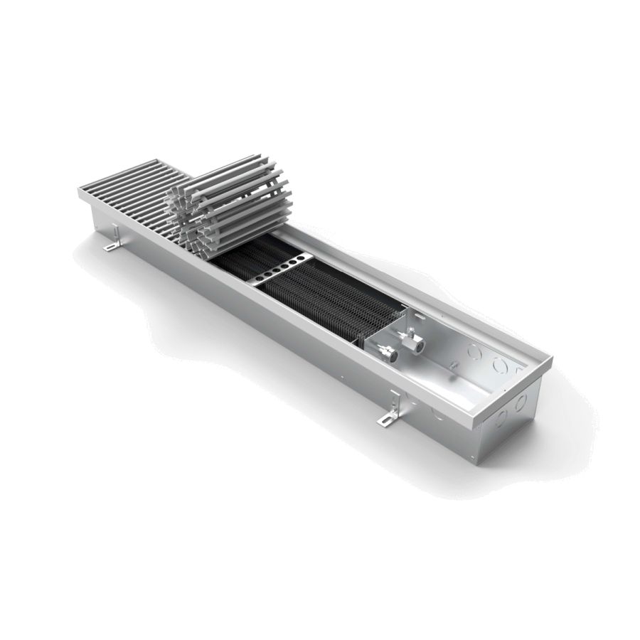 Фото Конвектор внутрипольный водяной VITRON серия ВК.MAX.110.200.1900.2ТГ.НЕРЖ, 110x200x1900, естественная конвекция